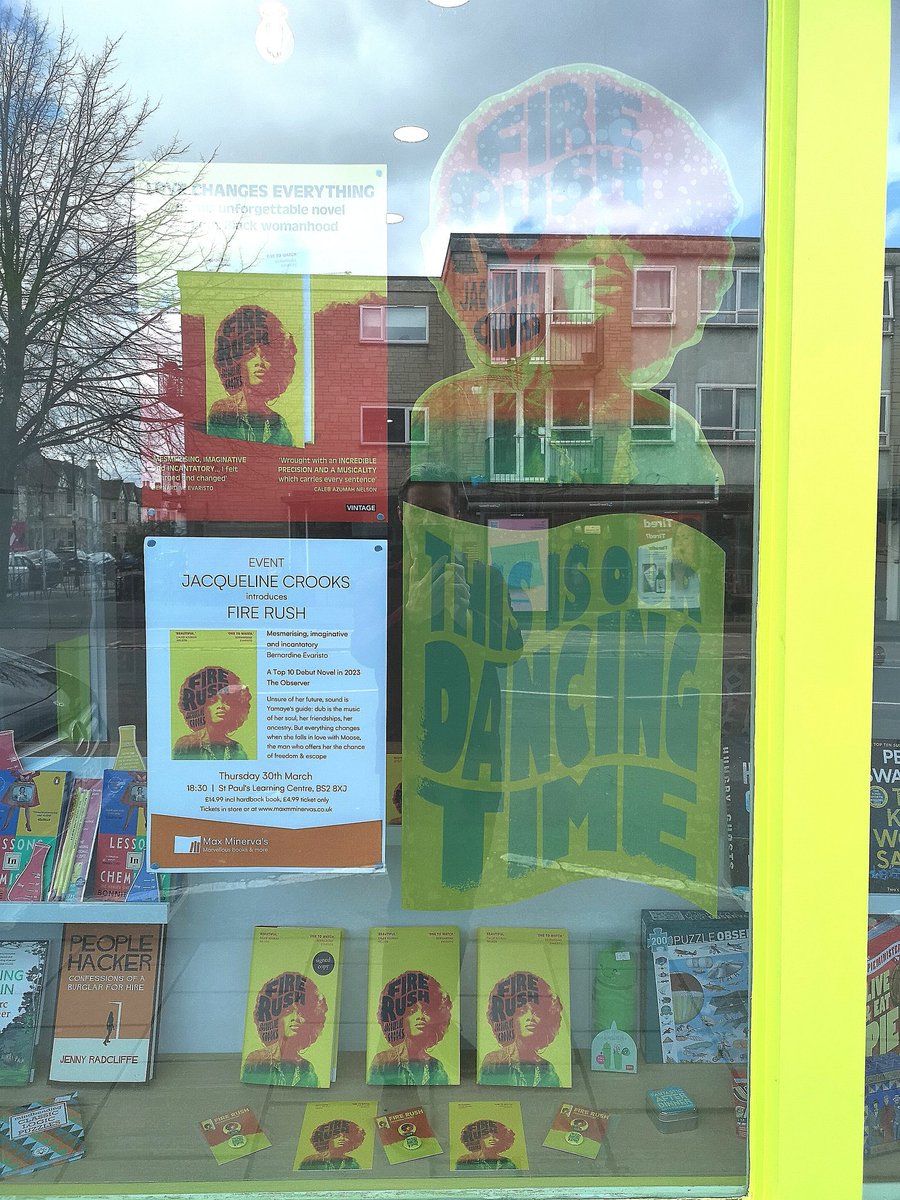 maxminervas's tweet image. The photo does not do justice to the musical, magical, magnificent #FireRush by Jacqueline Crooks @Luidas. Longlisted for @WomensPrize, we've samples &amp;amp; the full book in store. Jacqueline joins us on March 30th to discuss her story of black womanhood, love, loss and freedom.