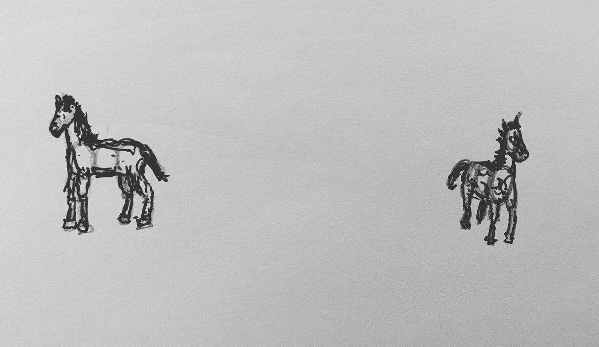 tcauk's tweet photo. Trying out sketching horses, little harder than figures.

#horses #sketching #tcauk https://t.co/zZFtV8asiw
