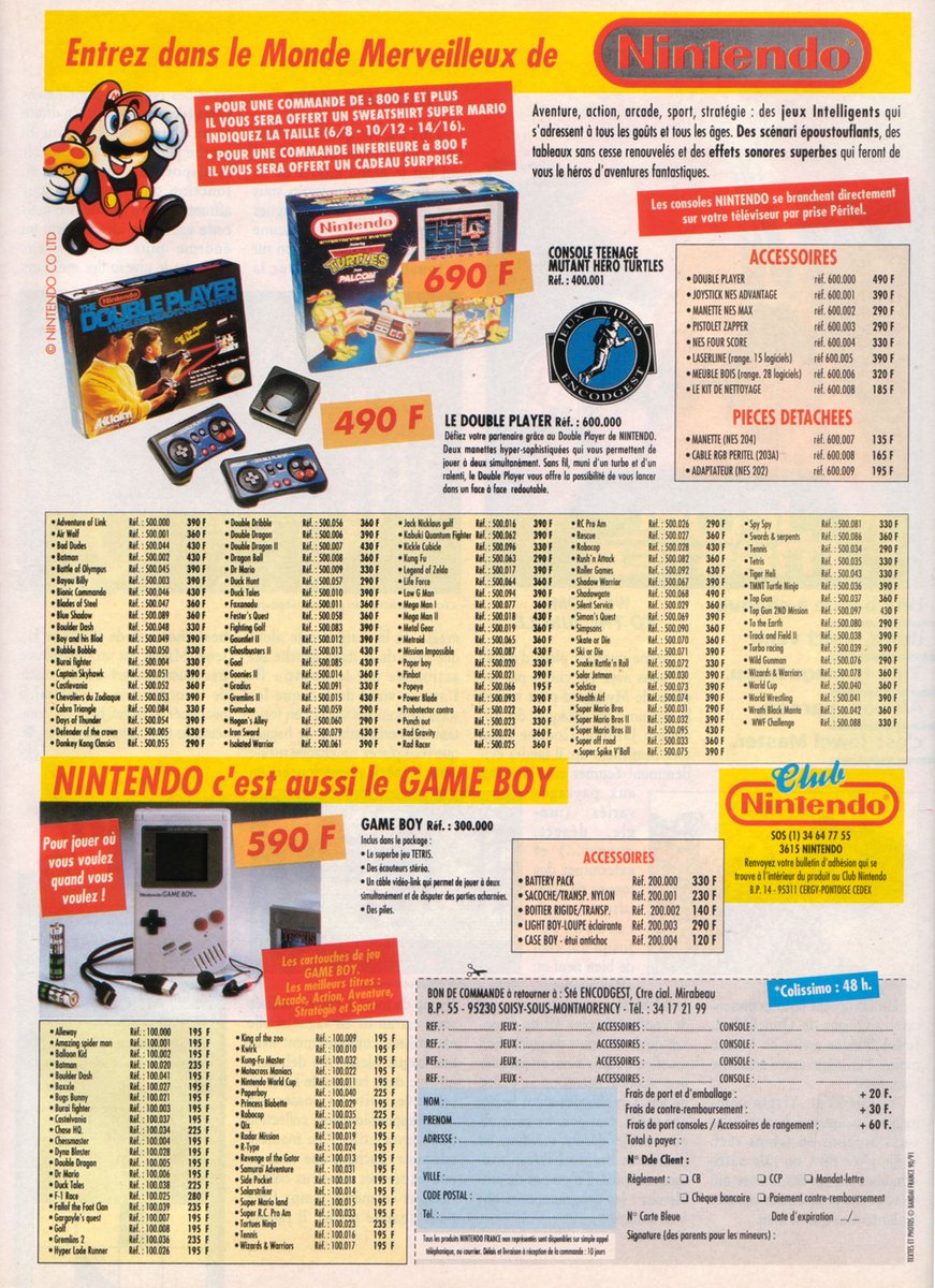 AllmightoFranky's tweet photo. C'est l'heure de la publicité dans les mags JV des #80s #90s avec de #Nintendo à gogo,#Digger et #TopGun sur la #NES!!De la pub #ClubNintendo et du stuff #TheTerminator2!!Du louuurd!! #retro #retrogaming #oldschool #Culturepub https://t.co/GZFkBth6la