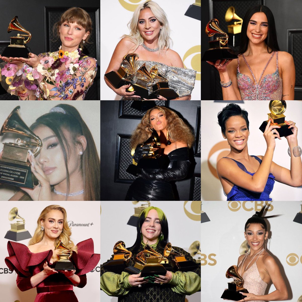 fabricio 🧪 on Twitter "Female artists posing with their grammys, which