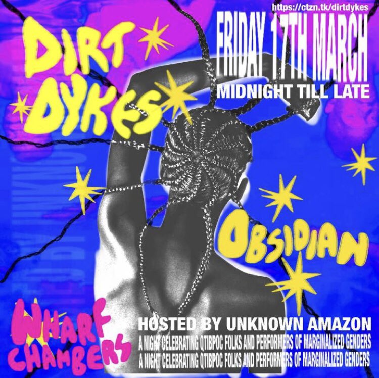 the only thing the AGE OF THE huns like more than putting on a show is going to a show, and tonight our good pals are putting on DIRT DYKES: OBSIDIAN!