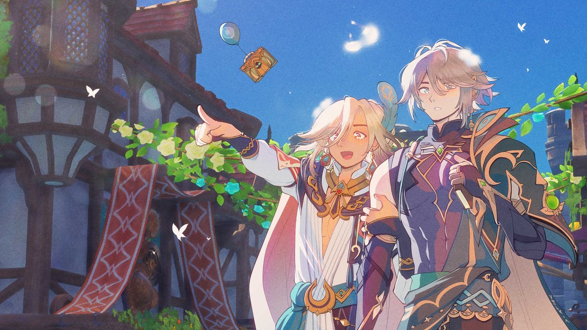 Vel_kia's tweet photo. Alhaitham and Kaveh on a date at the Windblume Festival 💐
#haikaveh #GenshinImpact https://t.co/MvUMzQEQDp
