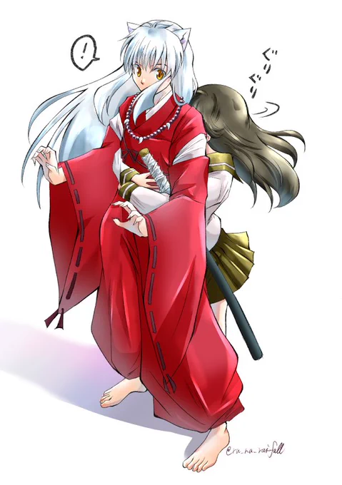 犬夜叉とかごめ(別垢絵再掲お気に入りだったので) #犬かご 