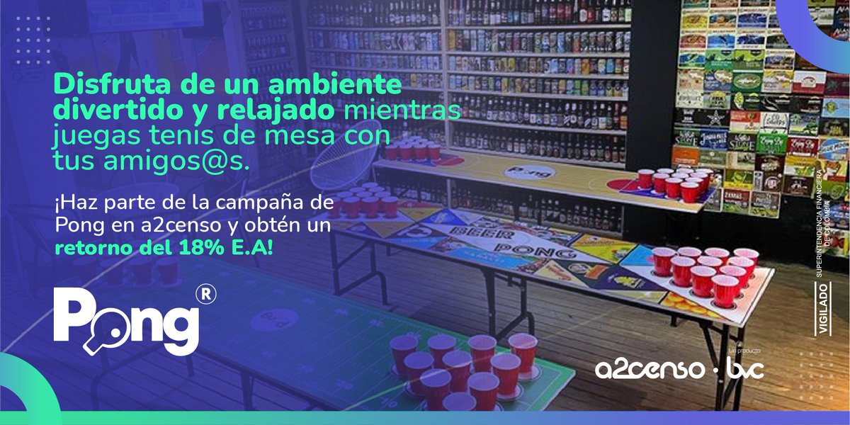 a2censo's tweet photo. Invierte aquí: https://t.co/cCnqFPrIiY #beerpong #pongcolombia #inversionescolombia https://t.co/BVkW9LVIkJ