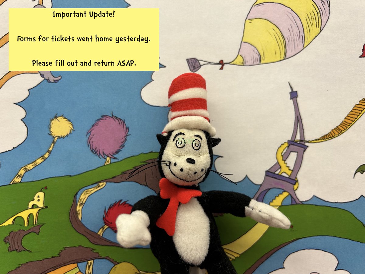 capitol_school's tweet photo. Another Seussical update - forms for tickets have been sent home! #WeAreCBE #GoGeo https://t.co/rluDHlhI0d