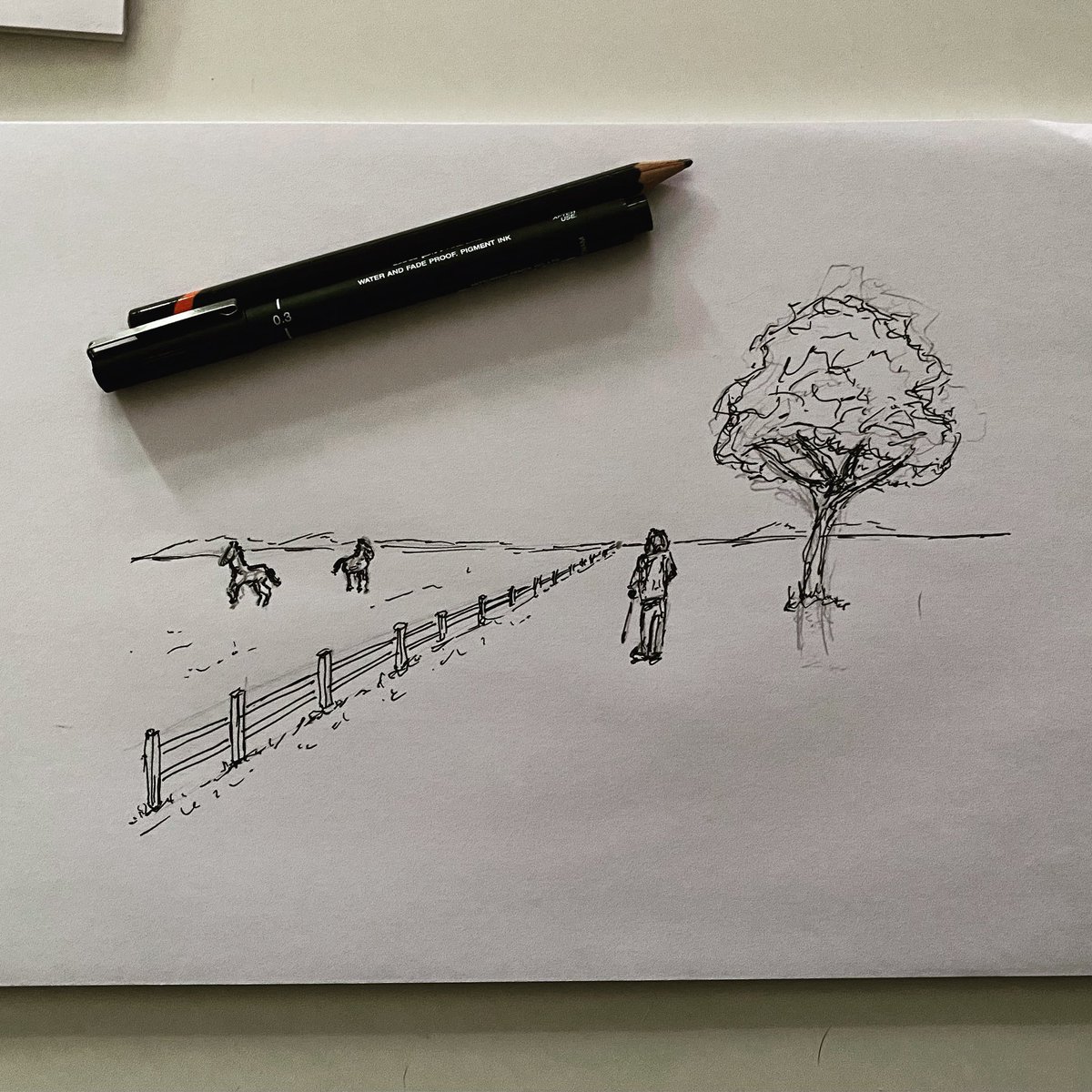 tcauk's tweet photo. Another little scene this time adding horses and figure together.

Need to work on my horses more to get them looking better.

#sketching #horses #figuresketch #sketchscene #tcauk https://t.co/CwGpd9lbL8