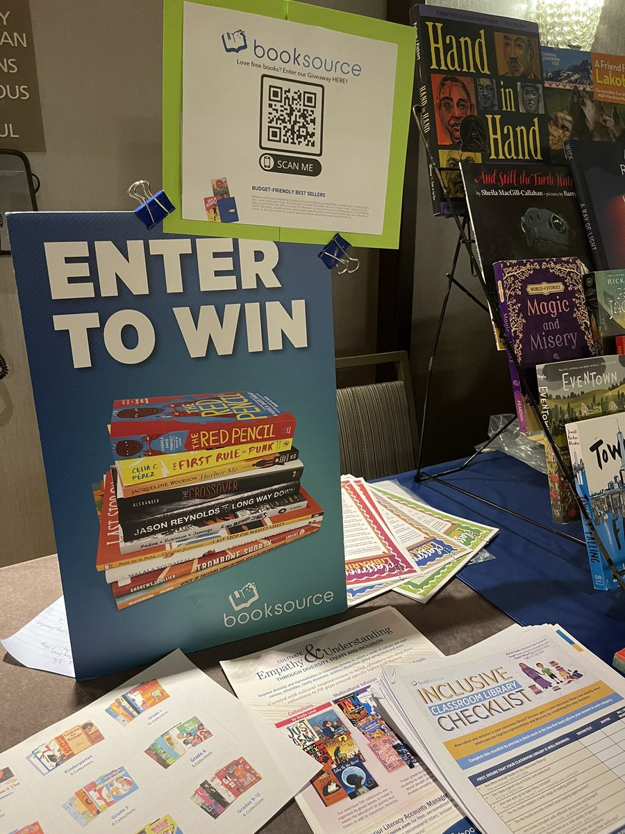 kcook2484's tweet image. So happy to be at the #MCELA2023 conference with Maine teachers today! Don’t forget to stop by and enter to win a book collection from @Booksource! @MaineCELA #booklove