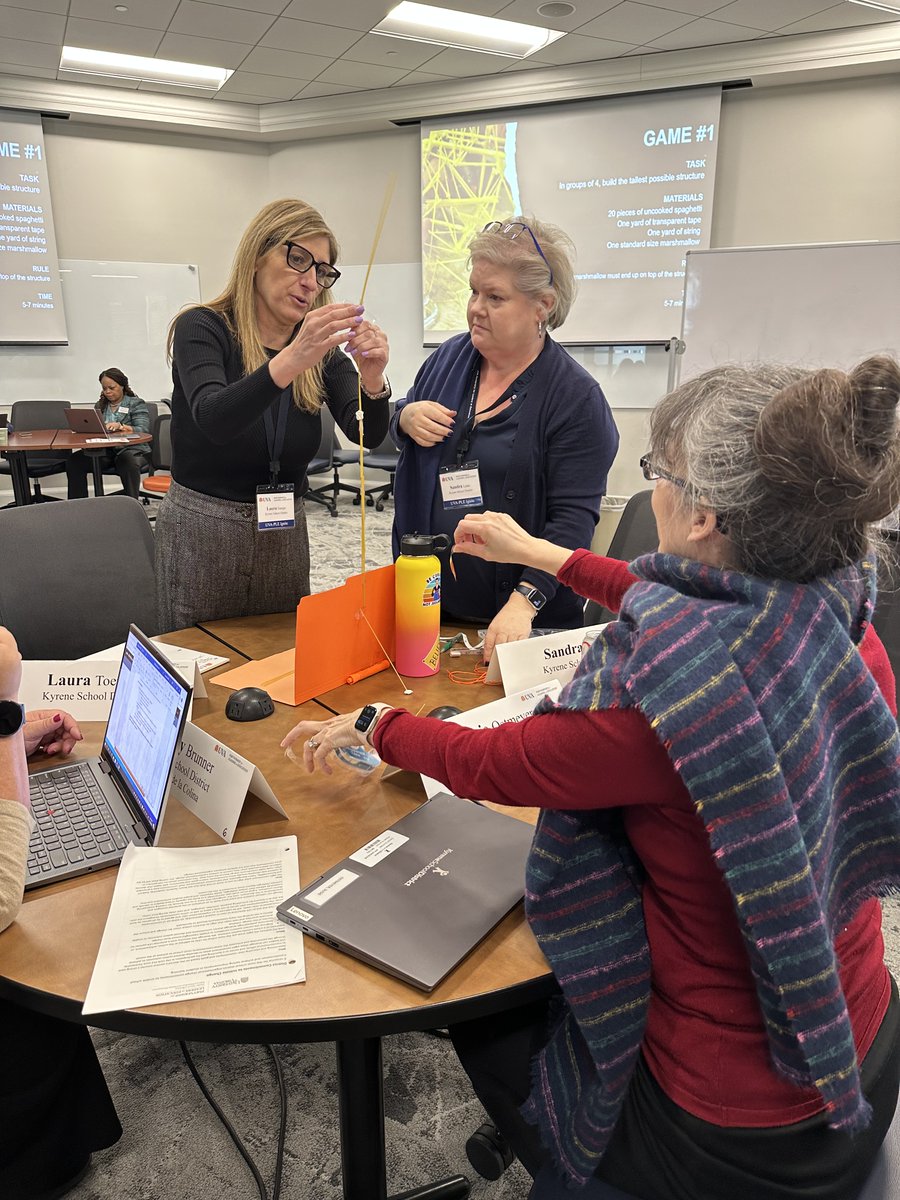 UVA_PLE's tweet photo. This may look like the dreaded spaghetti structure challenge but district leaders are doing something more. They are grappling with the intricate components of #strategy and #teamwork in practice, using #play to change the game in school districts across the country. @TonyaKales https://t.co/DY3wjUsn5s