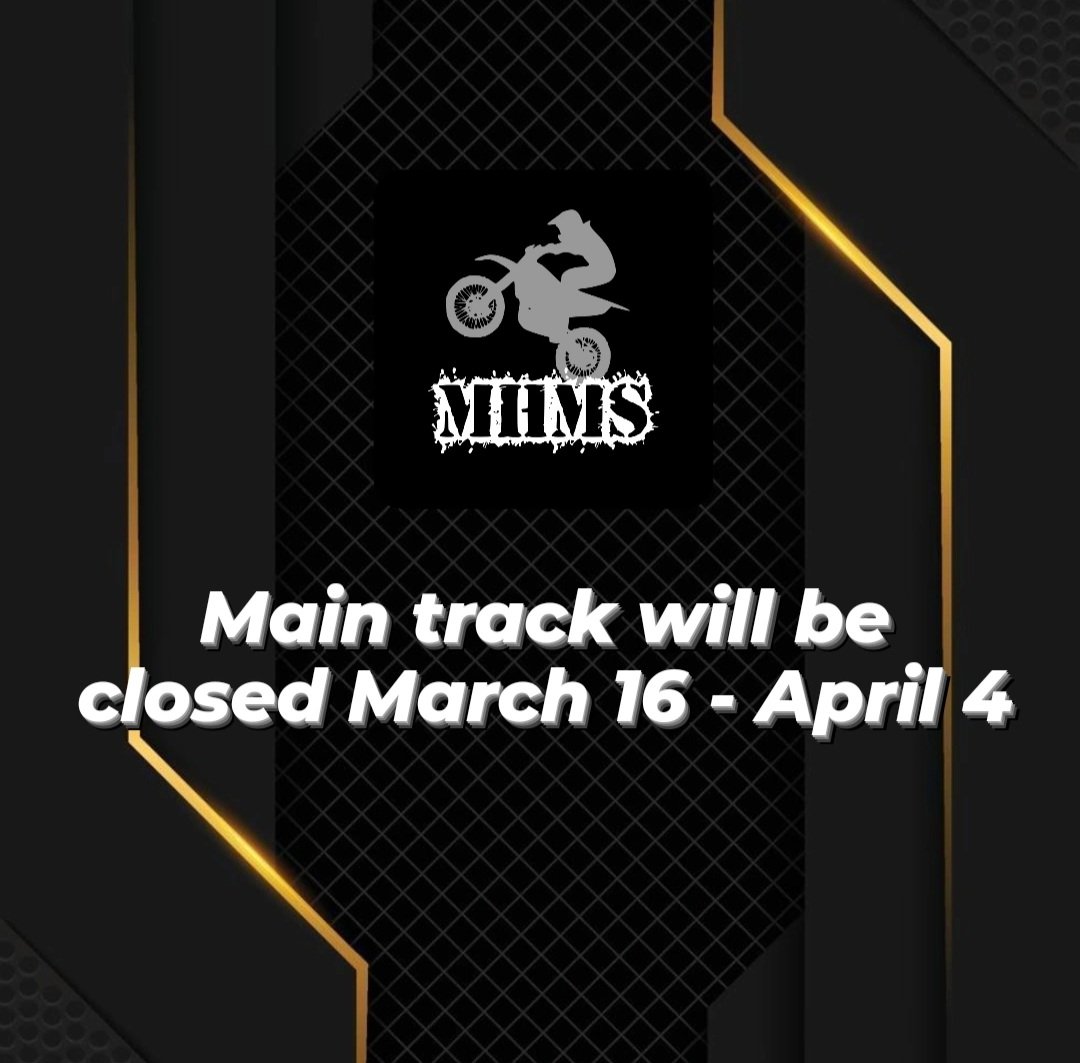 MedHatMX's tweet photo. ⚠️ ATTENTION ⚠️

Main track will be closed for maintenance starting today, March 16th, until April 4th!

#medhatmoto #albertamotocross #motocross https://t.co/XspeJZmpeU
