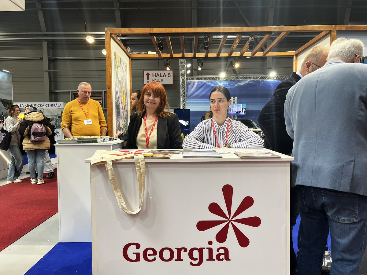 GeorgiainPrague's tweet photo. Delighted to participate in the
Holiday world&Region world 2023 exhibition. Georgian National Tourism Administration & Ajara Tourism department presented their latest travel tips. Don’t forget to stop by 🇬🇪 stand
#VisitBatumi #GNTA #holidayworld https://t.co/40JARds4Qn