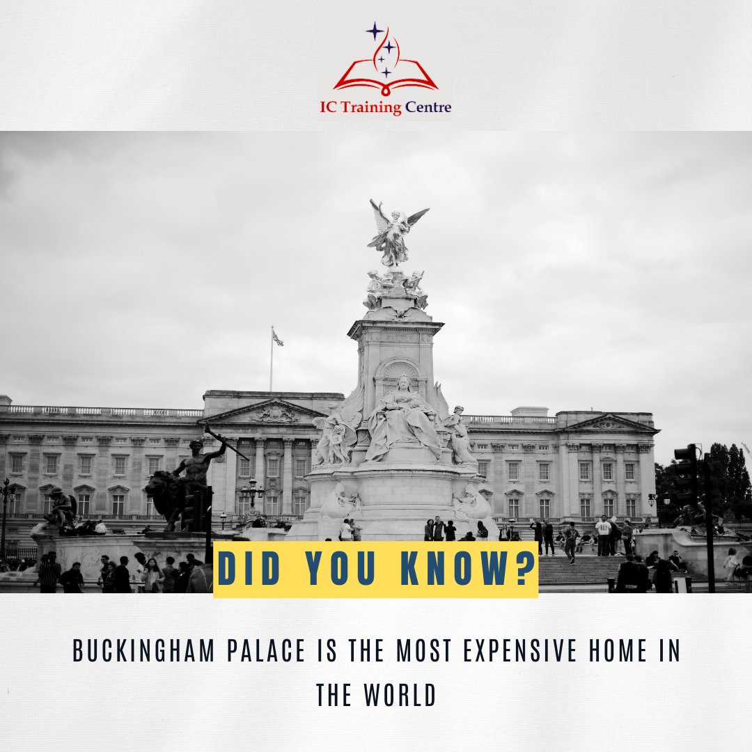 ICTraining_'s tweet photo. According to estimates, the iconic London residence of the British Royal Family is worth a staggering $2.9 billion. 

Have you ever visited Buckingham Palace? Did you like it? 🏠️
#BuckinghamPalace #ExpensiveHome #RoyalResidence #London #DidYouKnow https://t.co/wfJUGxbKV2