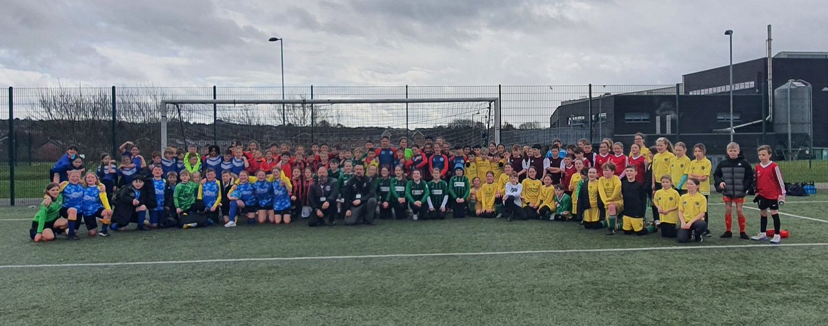 SchoolsBridgend's tweet photo. The first Primary School competition held by us at Bridgend Schools, Adam and Jason set this up last minute and the day has been a great success! Thank you to @CCYD_school for facilities and @TonduUnited for use of goals ⚽ https://t.co/ak3wjNxIa2