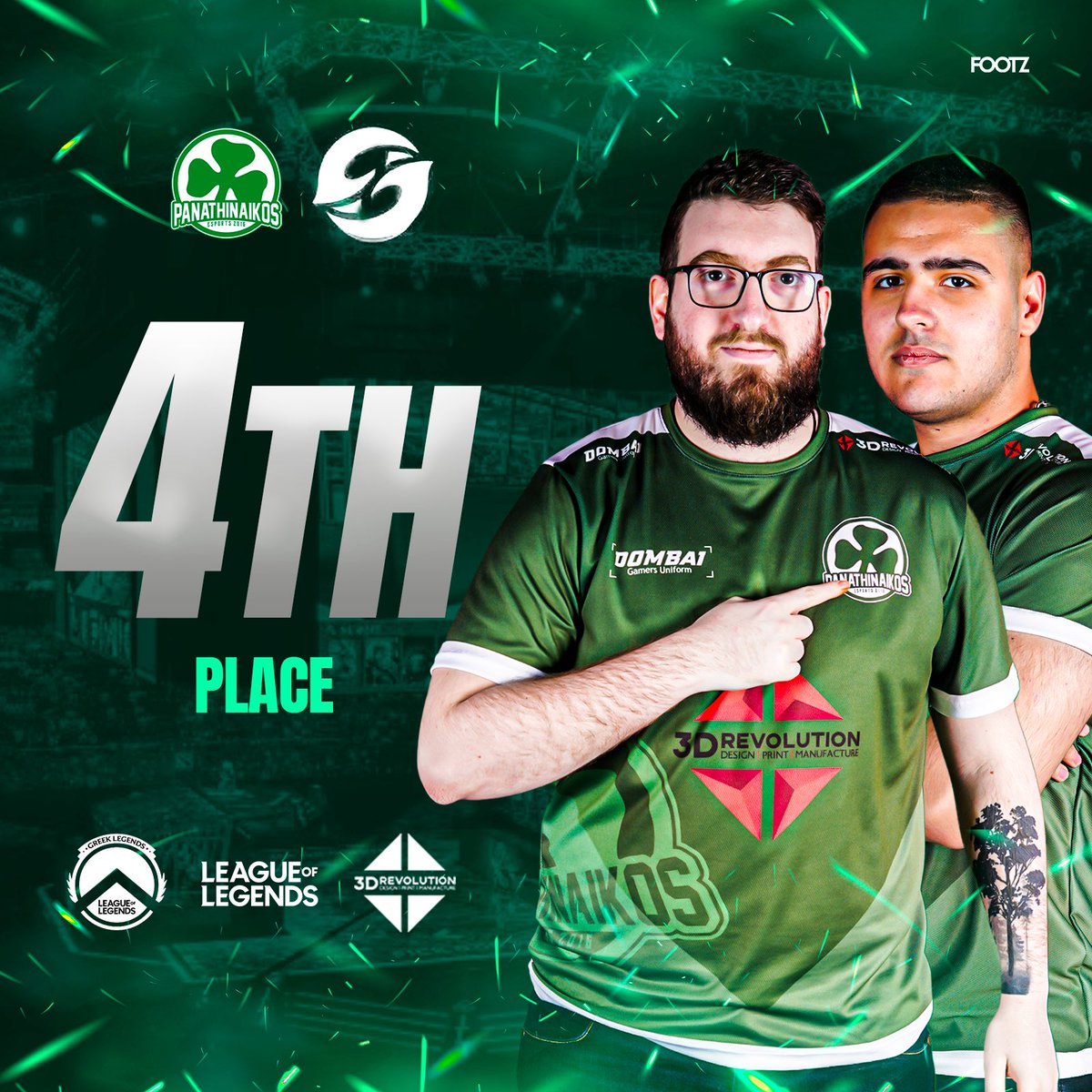 PAO_esports's tweet photo. ☘️ While Panathinaikos made a remarkable return to the big stage, unfortunately, fell short in the Playoffs, losing 3-1 to @WLGgr.
Nonetheless, a big thank you to all the contributors and supporters of the #GLLSpring23.
See you all in the Summer Split!
#WeTheGreens https://t.co/LV8TmCJItB