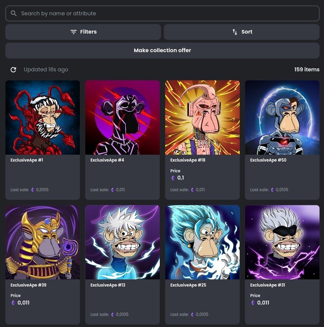 With our pre sale going so well 
We have decided to list up another
25 ExclusiveApe remember these are only 0.0105 $ETH and stage 1 Will be 0.05 $ETH so be fast on these guys.
Follow like and Retweet to be in with a chance of a fee NFT from these 25. Drop your wallets