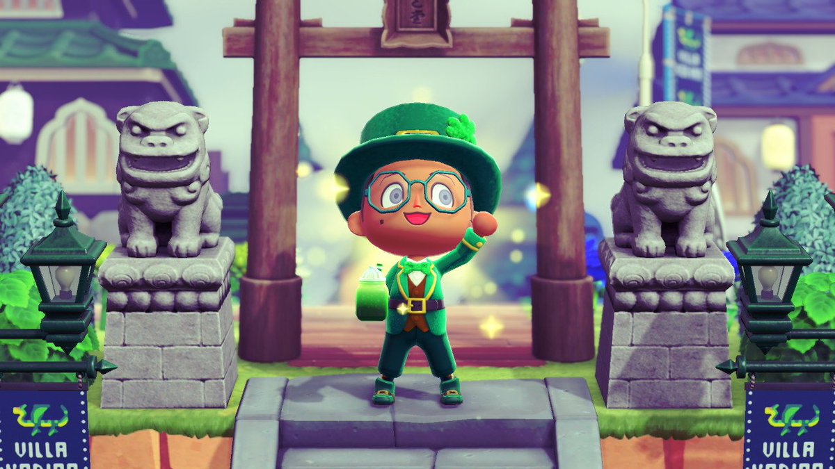 IslaToHo's tweet photo. ¡Feliz día de San Patricio! 🍀💚
De parte de todos los habitantes de #IslaToHo 🍀 #ACNH #AnimalCrossingNewHorizons #animalcrossing #NintendoSwitch https://t.co/G8vr2qs3bp