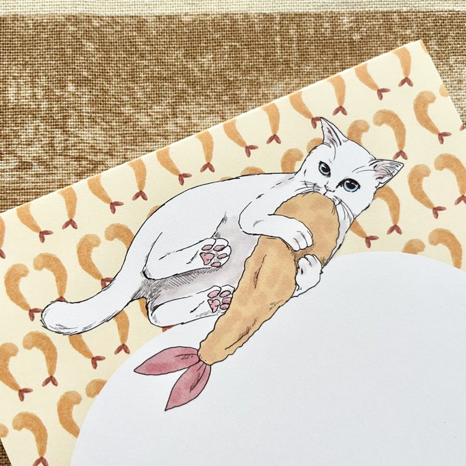 あっ、でも、白いコも描いてました 