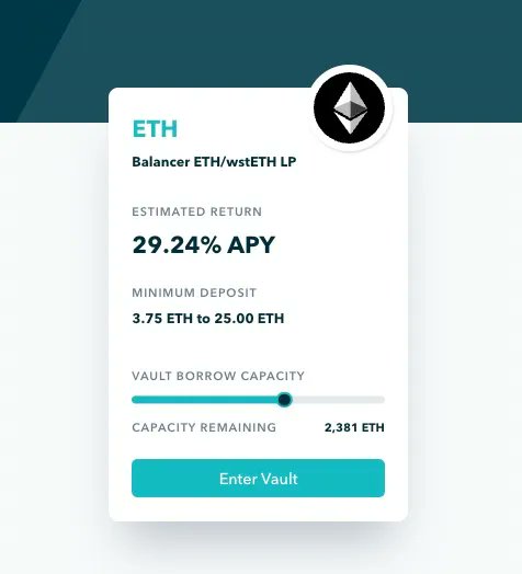 teddywoodward's tweet photo. In the past few days, a few big accounts lent $ETH on @NotionalFinance 

This pushed June $ETH rates down a lot.

Guess what that means? Leveraged vault returns just started looking real good again 🔥 🔥 🔥 

Lock in that borrow rate anon😎 https://t.co/UwlVXYbsr3