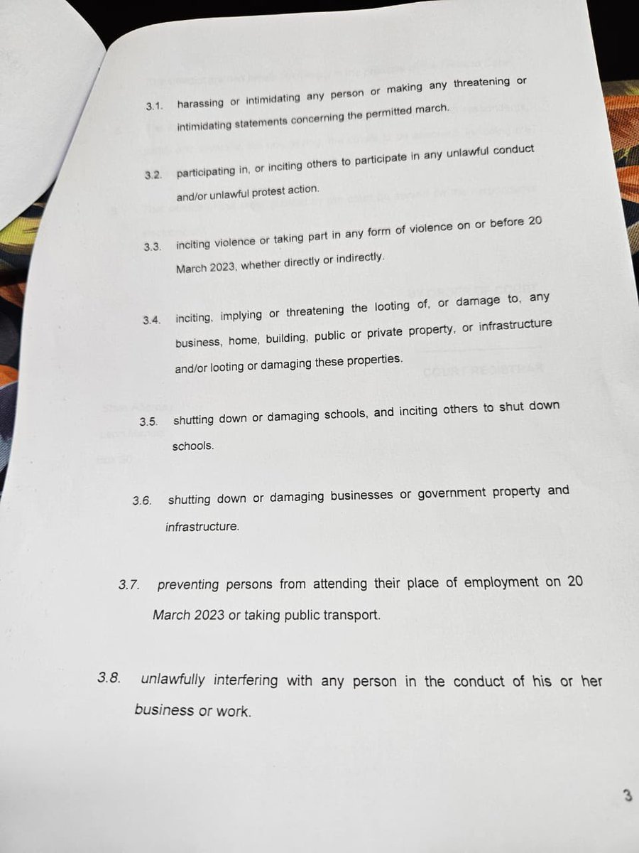 geordinhl's tweet photo. Interdict granted in all respects, with costs against the EFF! 

A victory for the rule of law.👏🙌

Peaceful protest is protected. Threats of violence &amp; looting, intimidating those who don’t want to participate - all things the EFF have done this week - these are not acceptable https://t.co/Dc8M4hBFy3
