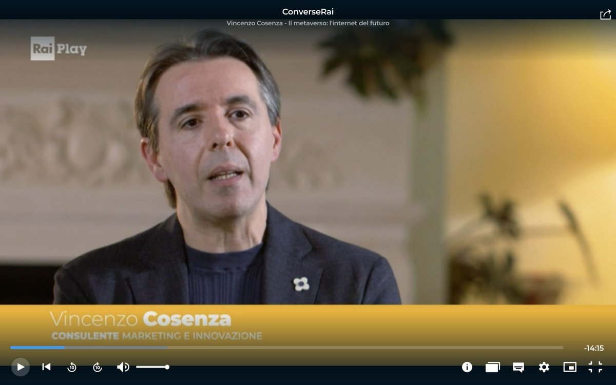 shonel_g's tweet photo. [https://t.co/60I4DeXT0Z] Metaverso, l’internet del futuro: intervista su ConverseRai (RaiPlay) https://t.co/oFJ3RckFjg [@vincos] https://t.co/C3iJyO4gZy