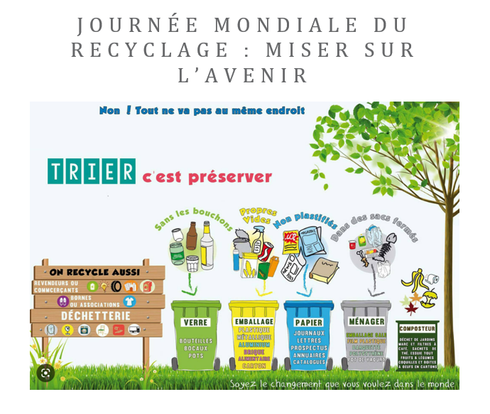 18 mars 2023 : journée mondiale du recyclage !🌳
