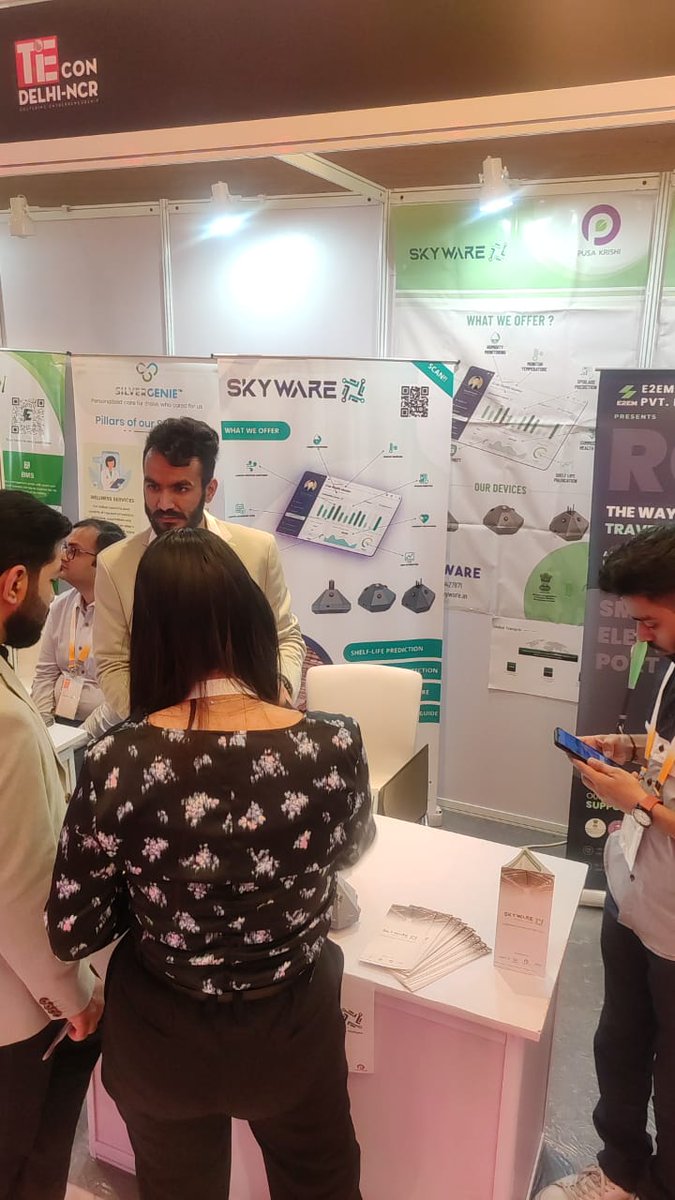 GurugramStpi's tweet photo. STPI Gurugram CoE #Apiary startups M/s. Xaults, M/s. Grus &amp; Grade Pvt Ltd, M/s. Spydra Technologies Pvt Ltd, M/s. OneVarsity,  M/s. Skyware Pvt showcased their products &amp; services at #TiEconDelhi2023 ,Leela Ambience, Gurugram  #STPIINDIA @ApiaryIncubator @arvindtw  @paritoshd123 https://t.co/7JX3U5RPDc