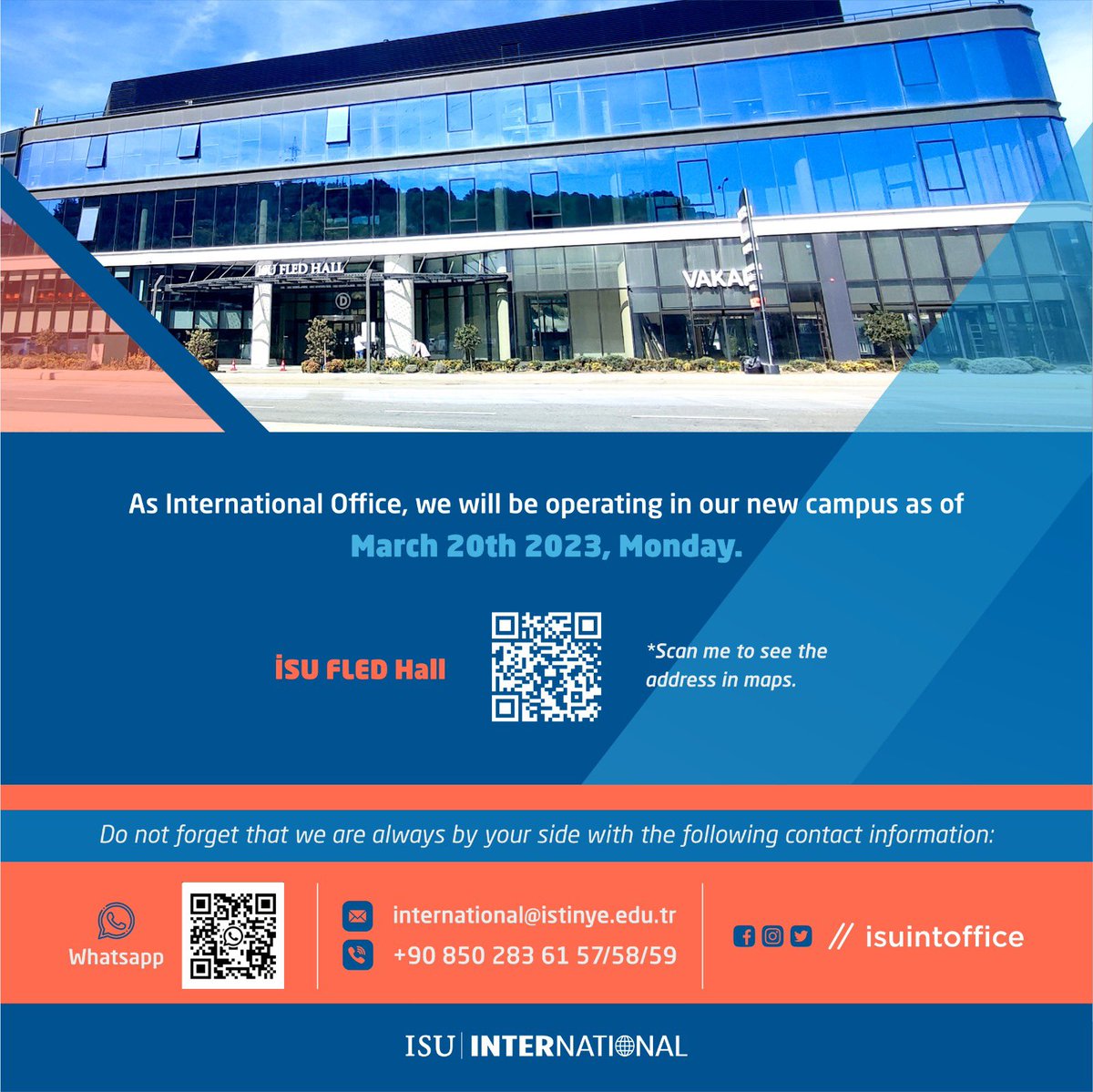 isuintoffice's tweet photo. We are looking forward to meeting all of you in our new office! https://t.co/UJGkQUFD6Q