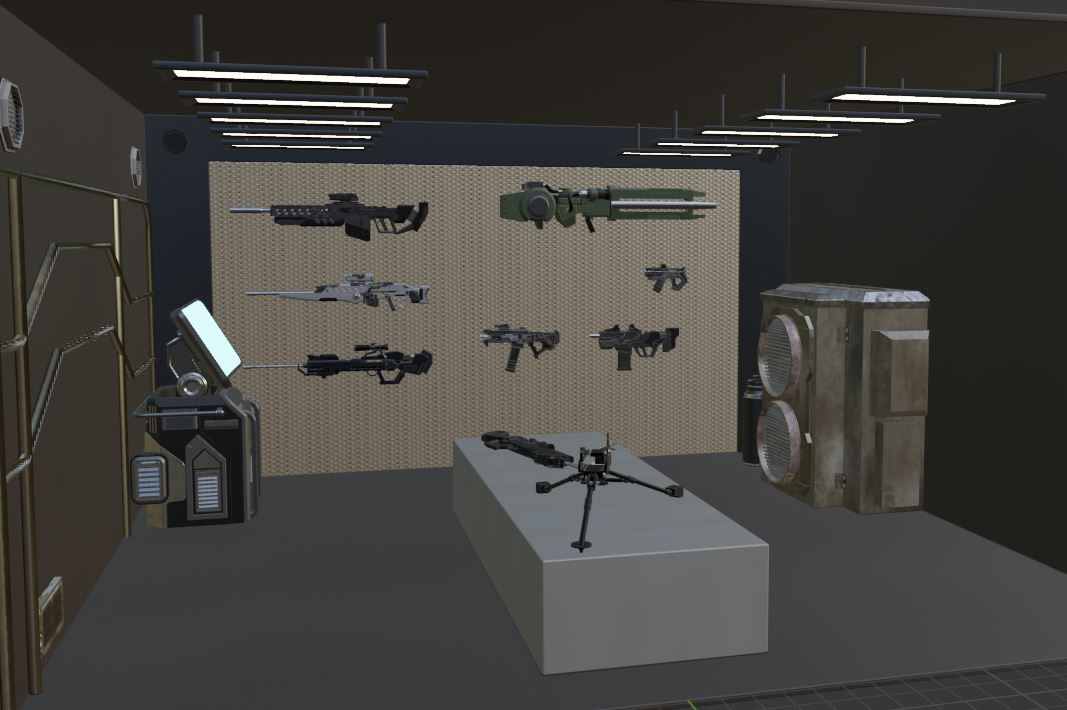 DB_553's tweet image. 今まで作ったモデルを集めて武器庫？的なものを作ってみました！！
いいかんじ！！

#blender #weapondesign