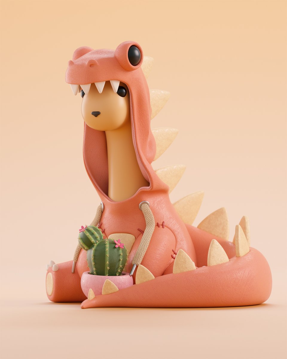 tinygiants3d's tweet image. Raaawrr... This little Alpacasaur and his cactus are ready for the weekend! Are you?!