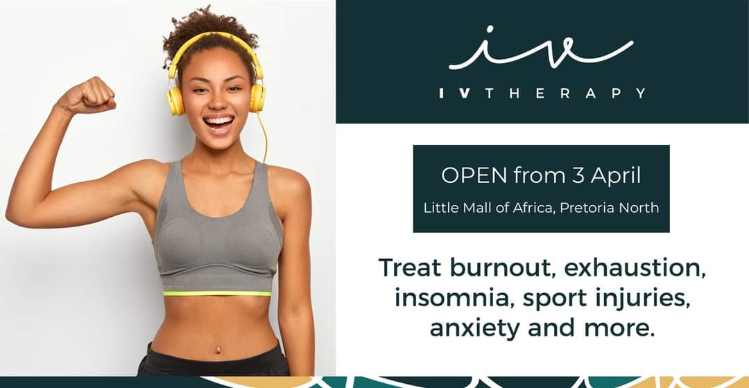 OPEN from 3 April 🥳

#ivtherapy #ivdrips #iv #burnout #exhaustion #insomnia #sportperformance #sportinjury #traumeel #depression #addiction #anxiety #thereishelp #pretoria #pretorianorth