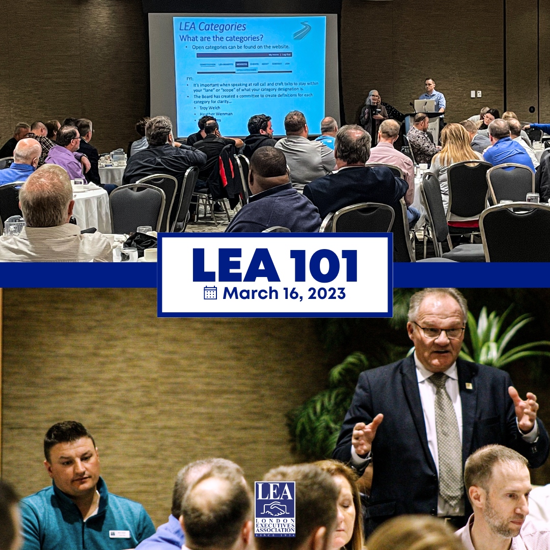 LondonExecAssn's tweet photo. Thank you to all of the members that came to our LEA 101 meeting yesterday!
By reminding ourselves of the association's by-laws and mission, we also remember that engaging and supporting each other are what make our community thrive! #LEAProud #LdnOnt https://t.co/6bmceBgUR8