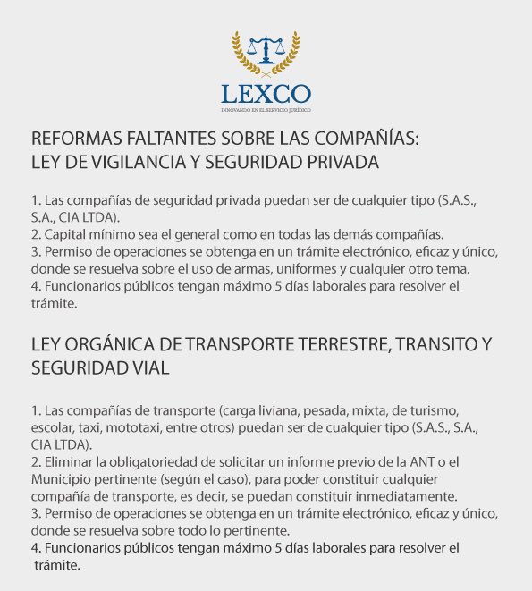 falarconpa's tweet photo. Las reformas que se hicieron a la ley de compañías están bien, pero faltan estas reformas. Tomar en cuenta por favor. @AsambleaEcuador @LassoGuillermo @SuperciasEC https://t.co/f8aKDxcmWG