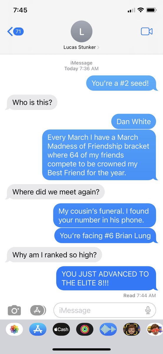 atdanwhite's tweet photo. March Madness of Friendship https://t.co/ABdLWyoREL