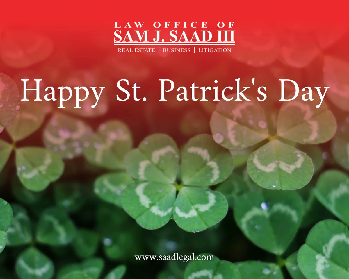Luck is finding the one in a million. Whether that be the home that is just right or a law firm that works on your schedule - not just 9-5. Wishing you a lucky St. Patrick's Day and an even luckier spring selling season ahead.