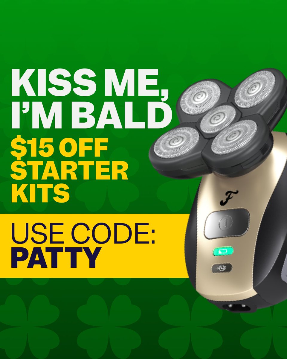 Kiss me, I'm bald! 💋
Get $15 off any starter kit this St. Patty's day at: l8r.it/IMXe