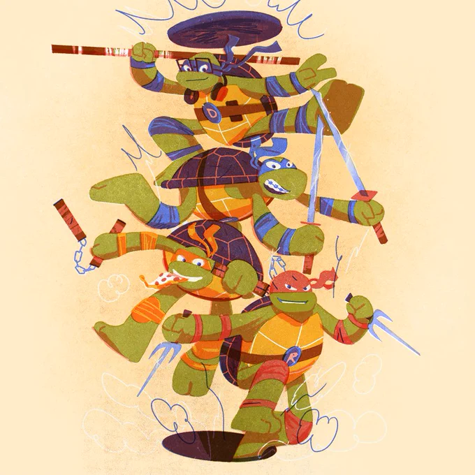 Turtle Power!#TMNT #mutantmayhem #illustration #fanart 