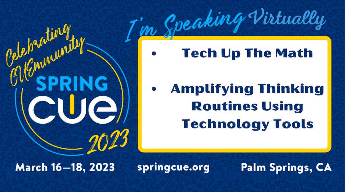 TannenbaumTech's tweet image. Attending #springcue? Check out one or more of my prerecorded sessions @cueinc #springcue23