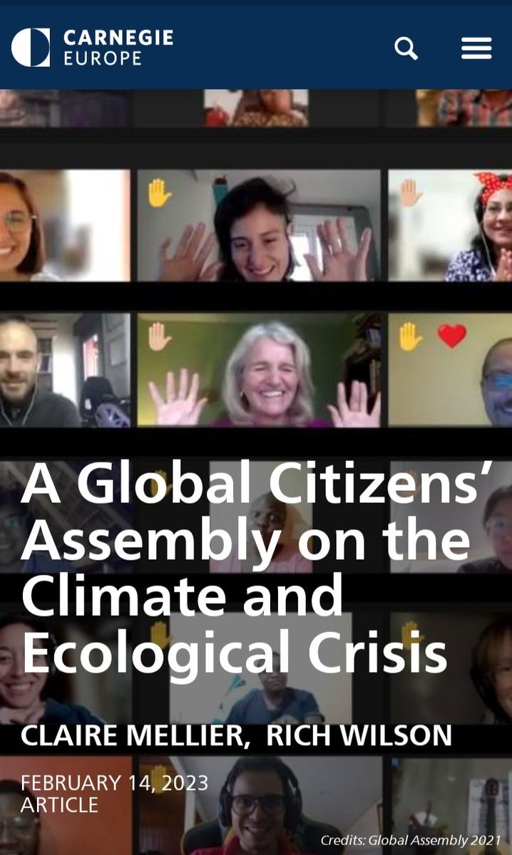 Claire Mellier (@clmellier) on Twitter photo The evaluation of <a href="/_GlobalAssembly/">Global Assembly</a> by a group of 30 researchers will be published soon. In the meantime, some reflections on the work done so far and on the 2024 <a href="/UN/">United Nations</a> Summit of the Future <a href="/unfoundation/">United Nations Foundation</a> <a href="/davidsteven/">David Steven</a> <a href="/Aishwarya_mx/">Aishwarya Machani</a>
carnegieeurope.eu/2023/02/13/glo…
sdg.iisd.org/events/summit-… The evaluation of <a href="/_GlobalAssembly/">Global Assembly</a> by a group of 30 researchers will be published soon. In the meantime, some reflections on the work done so far and on the 2024 <a href="/UN/">United Nations</a> Summit of the Future <a href="/unfoundation/">United Nations Foundation</a> <a href="/davidsteven/">David Steven</a> <a href="/Aishwarya_mx/">Aishwarya Machani</a>
carnegieeurope.eu/2023/02/13/glo…
sdg.iisd.org/events/summit-…