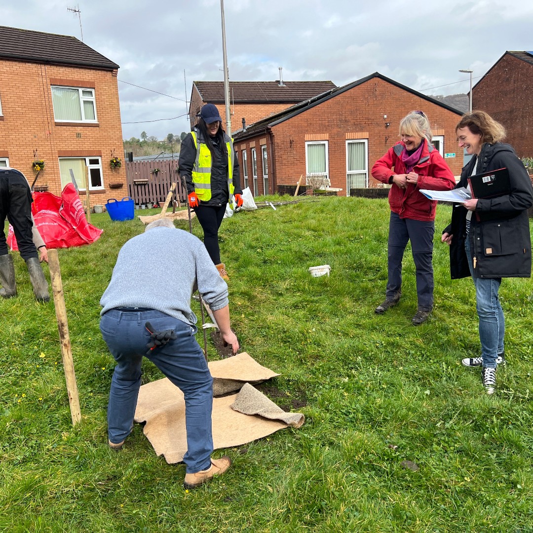 TaiTarian's tweet photo. Great morning at our Riverside Court complex in Pontardawe, where we helped @ProjectOrchard establish a brand new community orchard through planting fruit trees.  

Looking forward to seeing these grow over the coming years and sampling the apples, pears and plums. https://t.co/V4fAfJwFlM