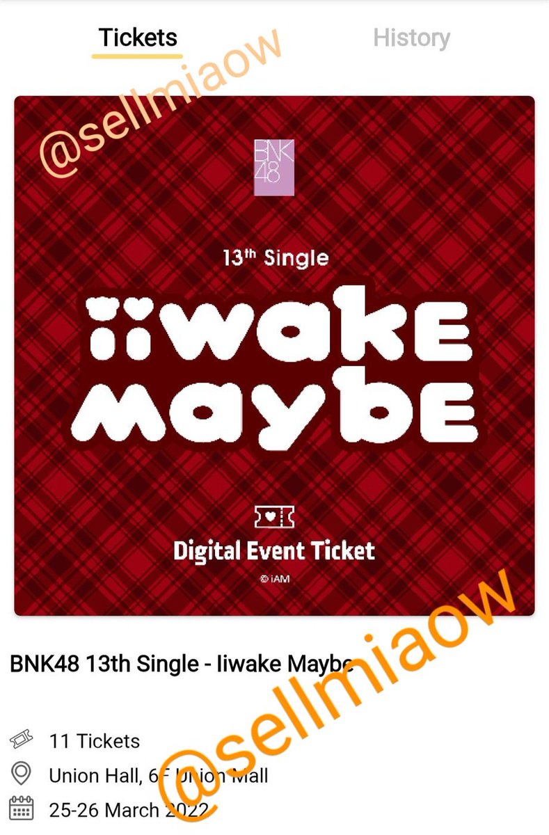 sellmiaow's tweet photo. 🤝 บัตรจับมือ BNK48 
🩷 13th Single iiwake maybe  
🎫 350 บาท

#BNK48Market #cgm48market #ตลาดนัดBNK48 https://t.co/DNrAOXy62N