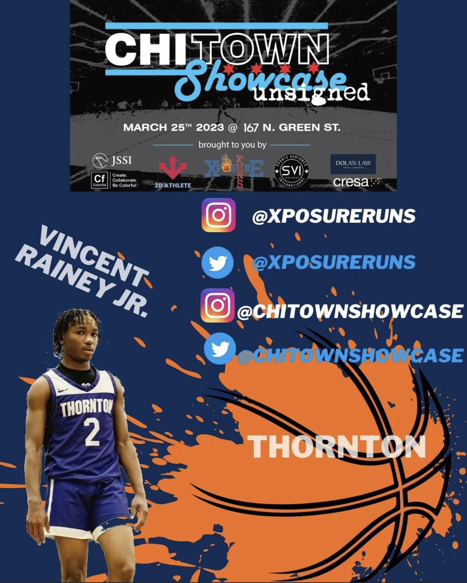 🚨🚨🚨 ATTENTION COACHES
Top UNSIGNED Senior Guard Vincent Rainey Jr. (Thornton ’23) <a href="/Nasirrr_1/">“Vinny”</a> will participate in <a href="/XposureRuns/">XposureRuns</a> Unsigned Senior showcase.