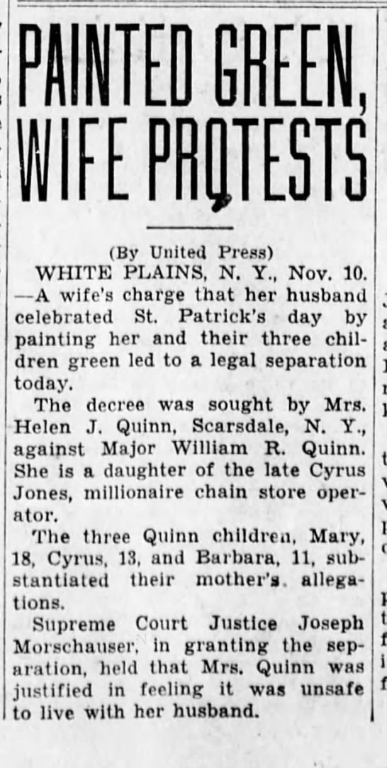 Matrimony.  (San Bernardino County Sun 1933, via <a href="/_newspapers/">Newspapers.com</a>) #StPatricksDay