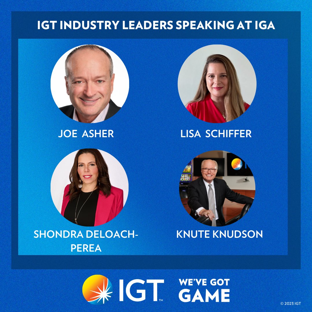 IGT is excited to have four of our knowledgeable industry leaders taking part in panels at IGA 2023! From trends to Cashless Solutions, our panelists are excited to share their insight on these important topics: [