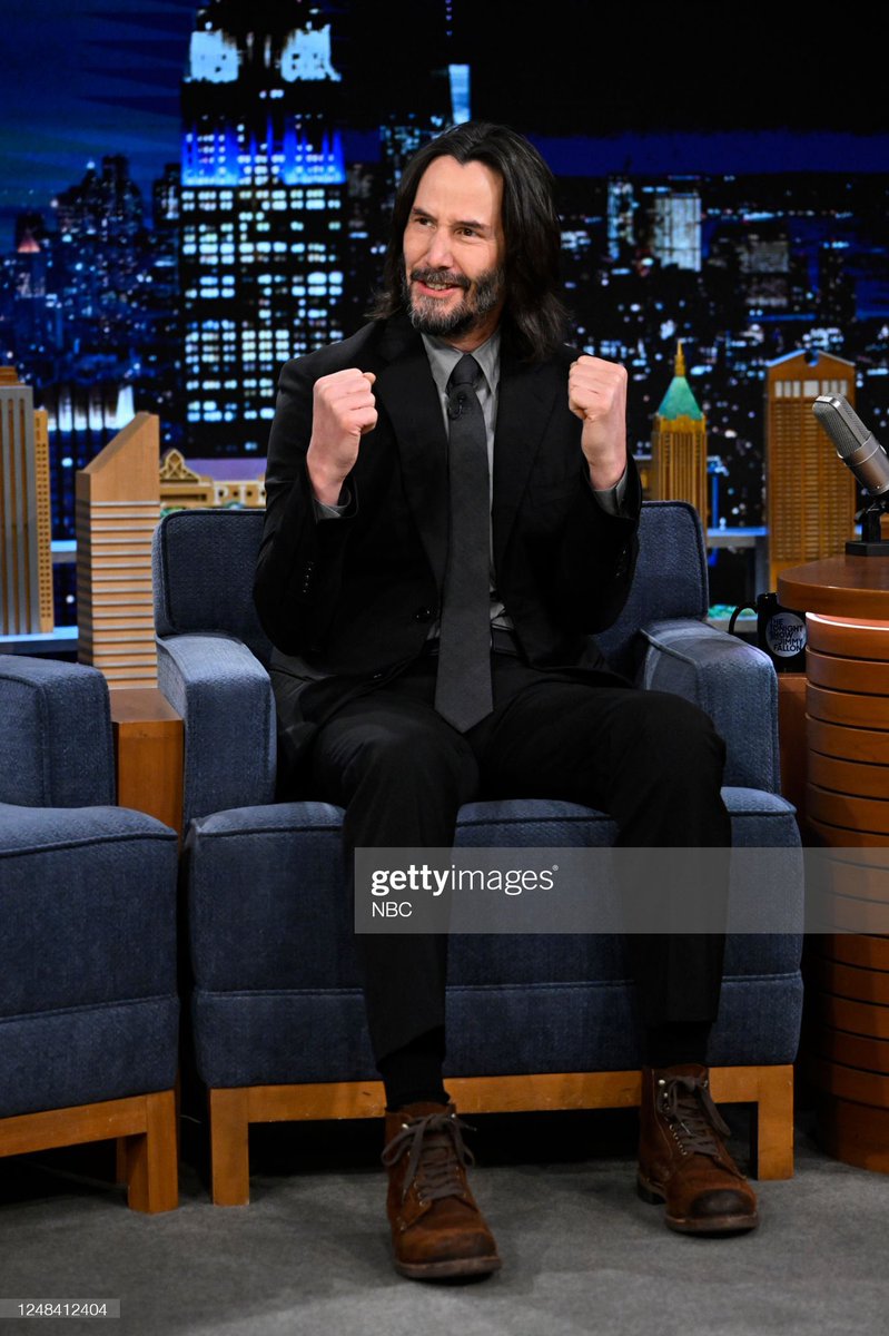 Keanu Reeves during an interview on Thursday, March 16, 2023