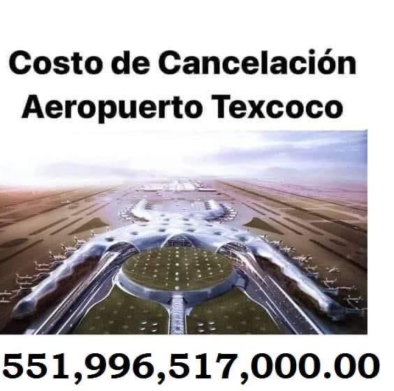 ClaudioXGG's tweet photo. La llamada 4t afectó duramente a la economía mexicana del presente y del futuro al cancelar el Aeropuerto de Texcoco. Nunca un gobierno había derrochado tanto y destruido tanto valor como el de Morena. https://t.co/FvMZOSLDA9