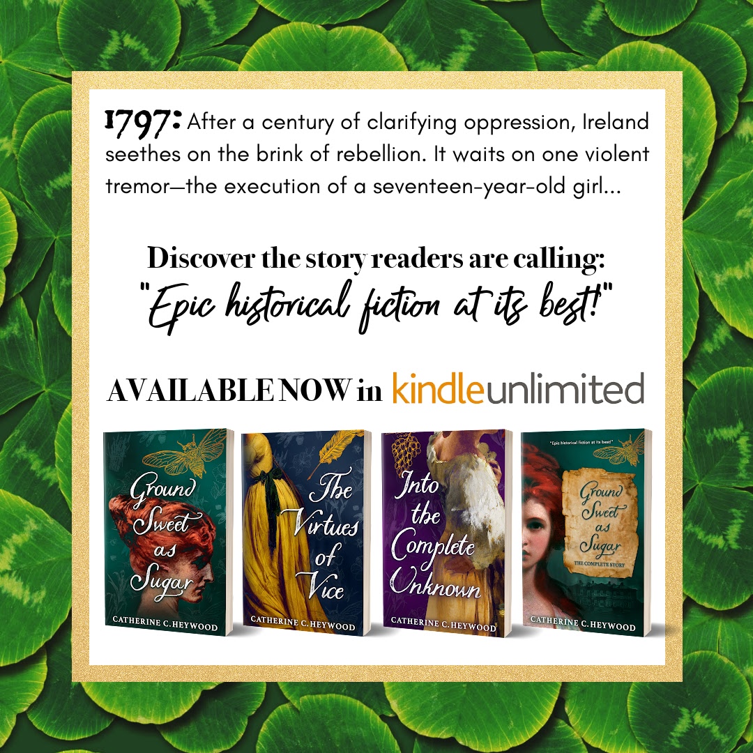 CCHeywoodauthor's tweet photo. 🍀TREAT YOURSELF THIS ST. PATRICK’S DAY!🍀

The unforgettable coming-of-age saga of one girl’s fight for her freedom, her country, and her heart. Ground Sweet as Sugar, the entire series, now available in KindleUnlimited! 

#Ireland #histfic 

https://t.co/5X7SogAMJt https://t.co/1dvAgs5oOm