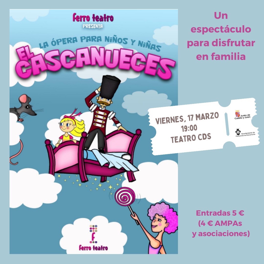AytoPenaranda's tweet image. 🎭 Os recordamos que esta tarde a las 19:00 tenéis una cita en el teatro del @fgsrcds. La compañía de teatro @FerroTeatro presenta "El Cascanueces: la ópera para niños y niñas"

Un plan para disfrutar en familia 😃

¡Os esperamos!