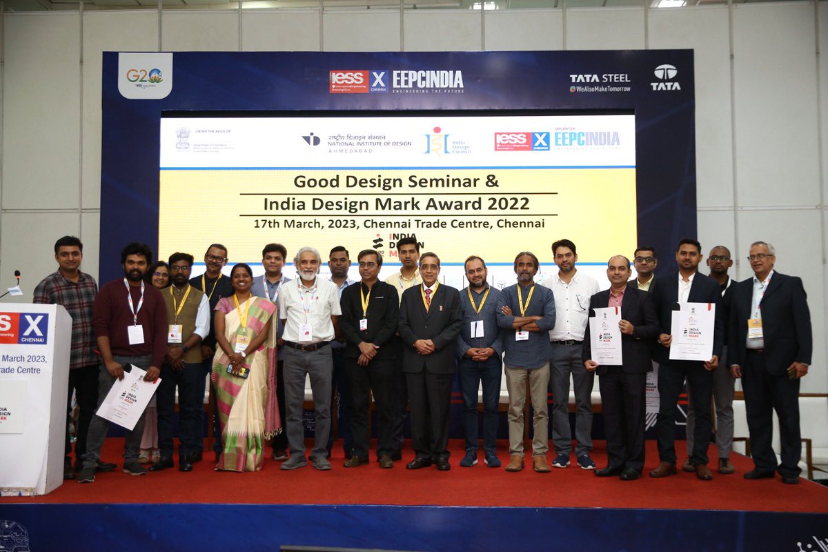eepcindia's tweet photo. @eepcindia @NID_India @IDC_I_Mark Good Design Session &amp; India Design Mark Award addressed by Mr Anurag Jain, Secy @DPIITGoI &amp; Ms Makiko Tsumara, Dir, @KomiketPH &amp; by  @studioabd @cumi_official @Directionondes1 @ALIndiaOfficial @i_visionxt @royalenfield @DPIITGoI at #IESS2023 https://t.co/ZzJiKlaQrn