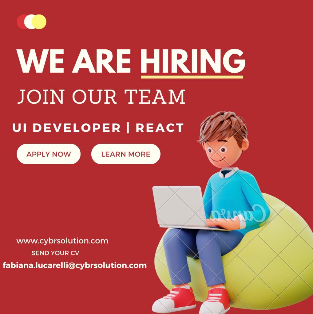 CybrSolution's tweet photo. We are #hiring!
Position: UI Developer | React
Responsibilities:
-8+ years software/web/API dev experience required(domestic US experience)
-Experience in React JS required.
-Strong knowledge of front-end development including HTML, CSS, --SCSS/SASS, common frameworks https://t.co/29RjZHWipn