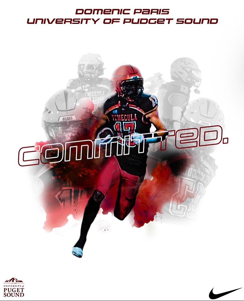 I am blessed and excited to announce that I will be continuing my Academic and Football career at University of Puget Sound. I would like to thank god, my family, and coaches that have helped me achieve my goals up until this point. #LoggerUp @CoachHousman @jeffthomas4