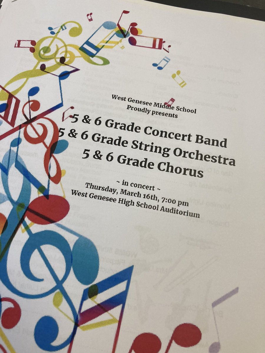 Last night’s <a href="/WestGeneseeCSD/">West Genesee Schools</a> 5/6 band, orchestra, and chorus concert is one that I will remember for a very long time! The students have grown so much, and that great performance was the result of the hard work and dedication of our incredible WGMS <a href="/WGFineArts/">West Genesee Fine Arts</a> music students! 🎶